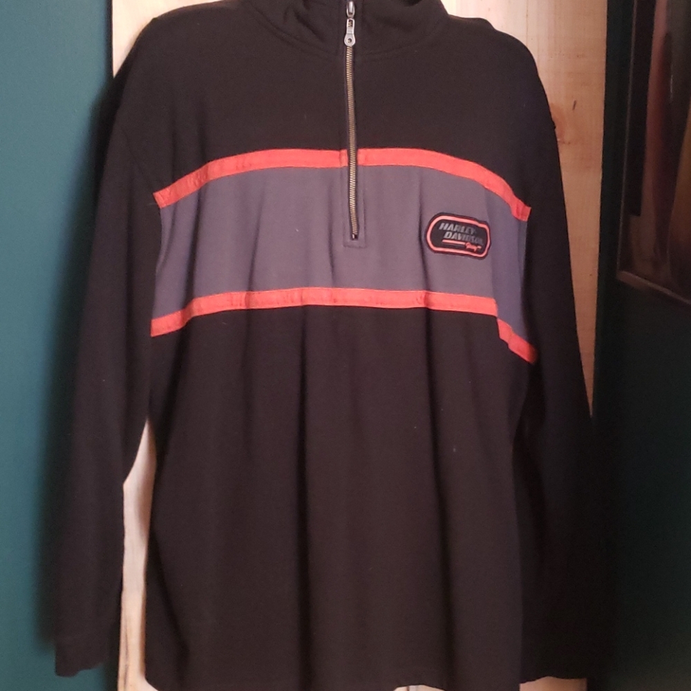 Mens Harley Davidson quarter zip sweatshirt